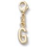Guldcharm med bokstaven G – Jibbitz-berlocker