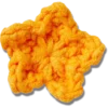 Handgjorda virkade orangea stjärnformade Jibbitz™-berlocker