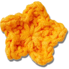 Handgjorda virkade orangea stjärnformade Jibbitz™-berlocker