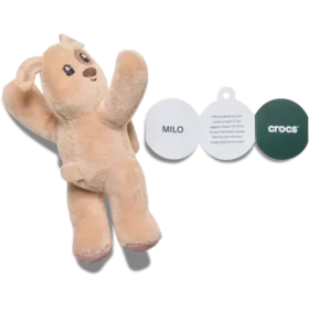 Huggitz Brown Puppy Jibbitz-skoberlocker