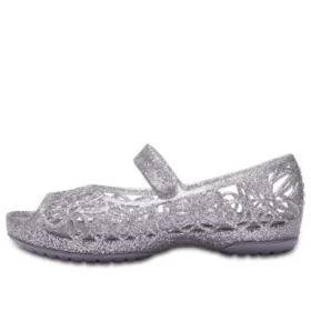 Isabella Glitter Peep Toe-sandaler ”Silver”