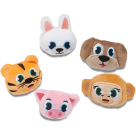 Jibbitz-berlocker – 5-pack med fluffiga djur