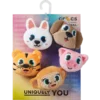 Jibbitz-berlocker – 5-pack med fluffiga djur