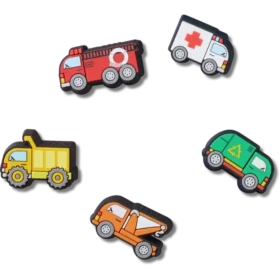 Jibbitz-berlocker – 5-pack med små arbetsbilar