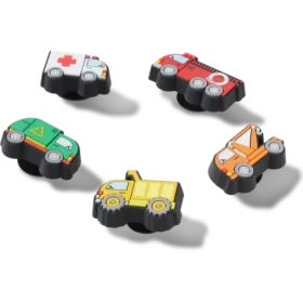 Jibbitz-berlocker – 5-pack med små arbetsbilar