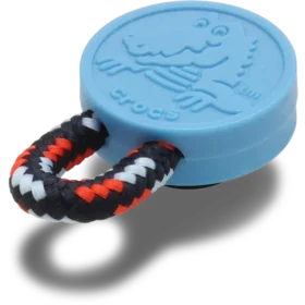 Jibbitz-berlocker med blå paracord-ögla