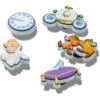 Jibbitz-berlocker med Cinderella-motiv, 5-pack