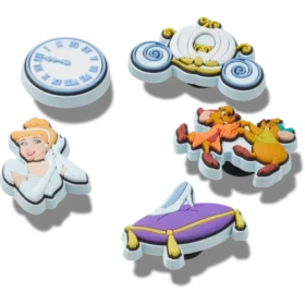 Jibbitz-berlocker med Cinderella-motiv, 5-pack
