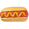Jibbitz-berlocker med hot dog doppad i senap