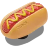 Jibbitz-berlocker med hot dog doppad i senap