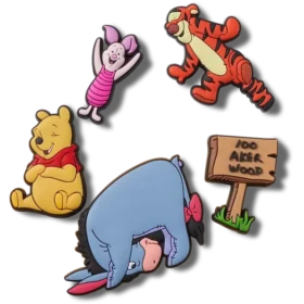 Jibbitz-berlocker med Nalle Puh, 5-pack