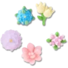 Jibbitz-berlocker med pärlblommor, 5-pack