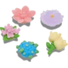 Jibbitz-berlocker med pärlblommor, 5-pack