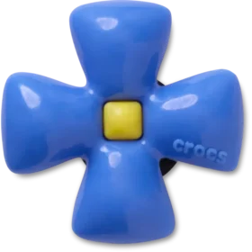 Jibbitz-berlocker med puffig blå blomma