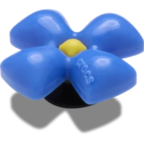 Jibbitz-berlocker med puffig blå blomma