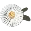 Jibbitz-berlocker med silverfärgad paljettblomma