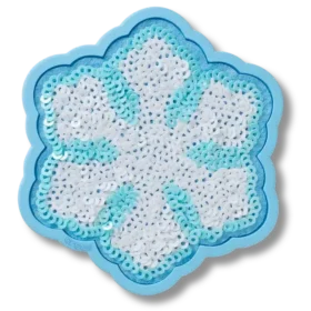 Jibbitz-berlocker med snöflinga i paljetter
