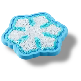 Jibbitz-berlocker med snöflinga i paljetter