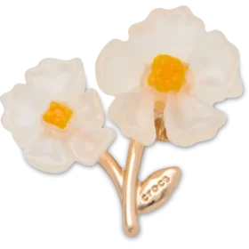 Jibbitz-berlocker med vita blommor