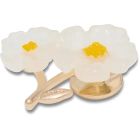 Jibbitz-berlocker med vita blommor