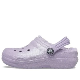Kids Skor: Classic Lined Clogs med glitterfoder ”Lila”