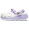 Klassiska, avslappnade unisex-sandaler i vitt och lila ”White Purple”