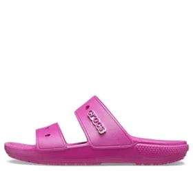 Klassiska, bekväma unisex-sandaler i lila och rött