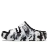 Klassiska Cozzzy-sandaler med marmorering ”Black White”