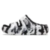 Klassiska Cozzzy-sandaler med marmorering ”Black White”
