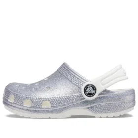 Klassiska glitter-sandaler ”Silver White”