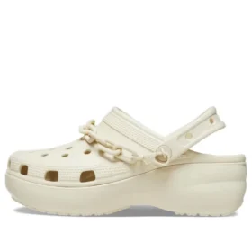 Klassiska Platform Clogs med kedja ”Bone”