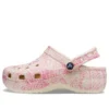 Klassiska Platform Clogs med ormmönster ”Pink”