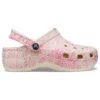Klassiska Platform Clogs med ormmönster ”Pink”
