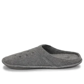 Klassiska tofflor, avslappnade, tjocka, värmande skor, unisex, grå