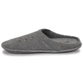 Klassiska tofflor, avslappnade, tjocka, värmande skor, unisex, grå