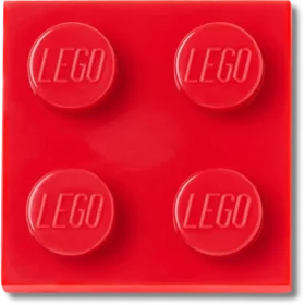 Lego® röd 2×2-platta Jibbitz™-berlocker