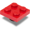 Lego® röd 2×2-platta Jibbitz™-berlocker
