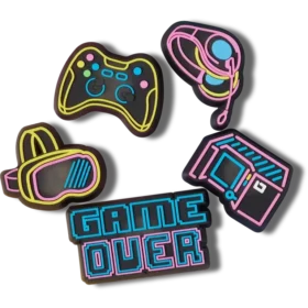 Lights up Neon Gamer 5-pack Jibbitz™-berlocker