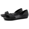 Lina Embellished D’Orsay-platta skor ”svart”
