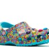 Lisa Frank x Classic Clog Kids ”Digital Aqua Multi Hearts”