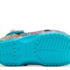 Lisa Frank x Classic Clog Kids ”Digital Aqua Multi Hearts”