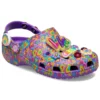 Lisa Frank x Classic Clog ”Neon Purple Multi Hearts”