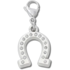 Lucky Silver Horseshoe Charm Jibbitz-berlocker