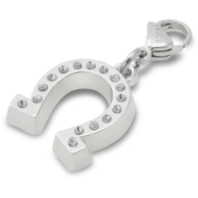 Lucky Silver Horseshoe Charm Jibbitz-berlocker