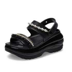 Mega Crush Pearl Ruffle-sandal ”Black”
