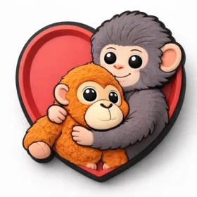 Monkey Love Jibbitz™-berlocker