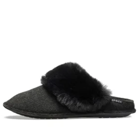 Mule-tofflor i päls ”Black”