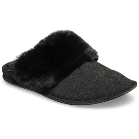 Mule-tofflor i päls ”Black”