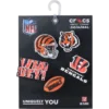 NFL Cincinnati Bengals 5-pack Jibbitz-skoberlocker NFL Cincinnati Bengals 5-pack Jibbitz-skoberlocker