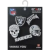 NFL Las Vegas Raiders 5-pack Jibbitz-skoberlocker NFL Las Vegas Raiders 5-pack Jibbitz-skoberlocker